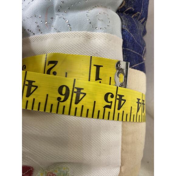 VTG Camping Throw Pillow Hand Made Seasons Fall Spring Reversible Quilted Embell - Picture 16 of 16